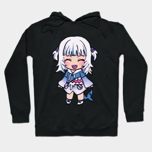 chibi happy shark girl Hoodie